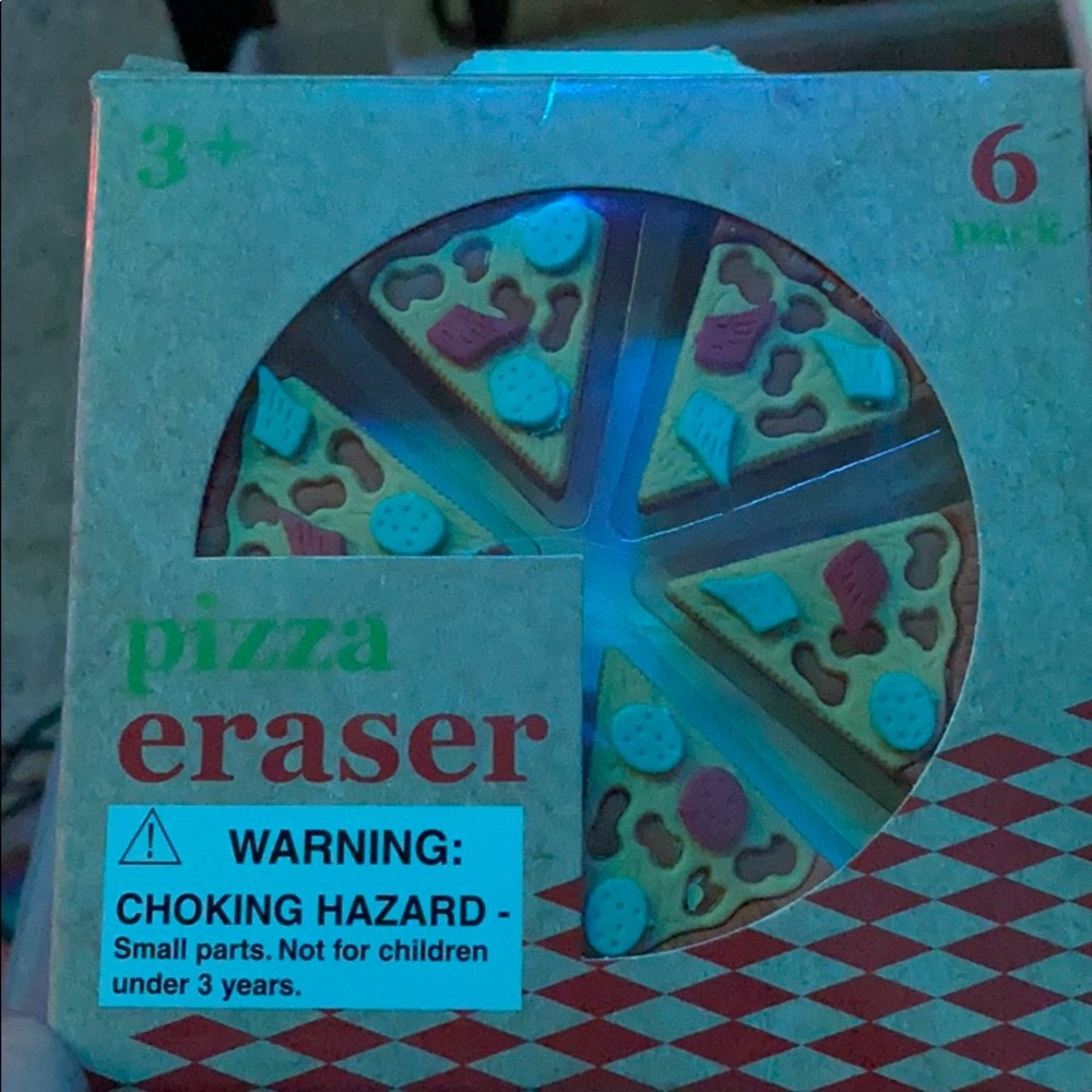 pizza eraser set